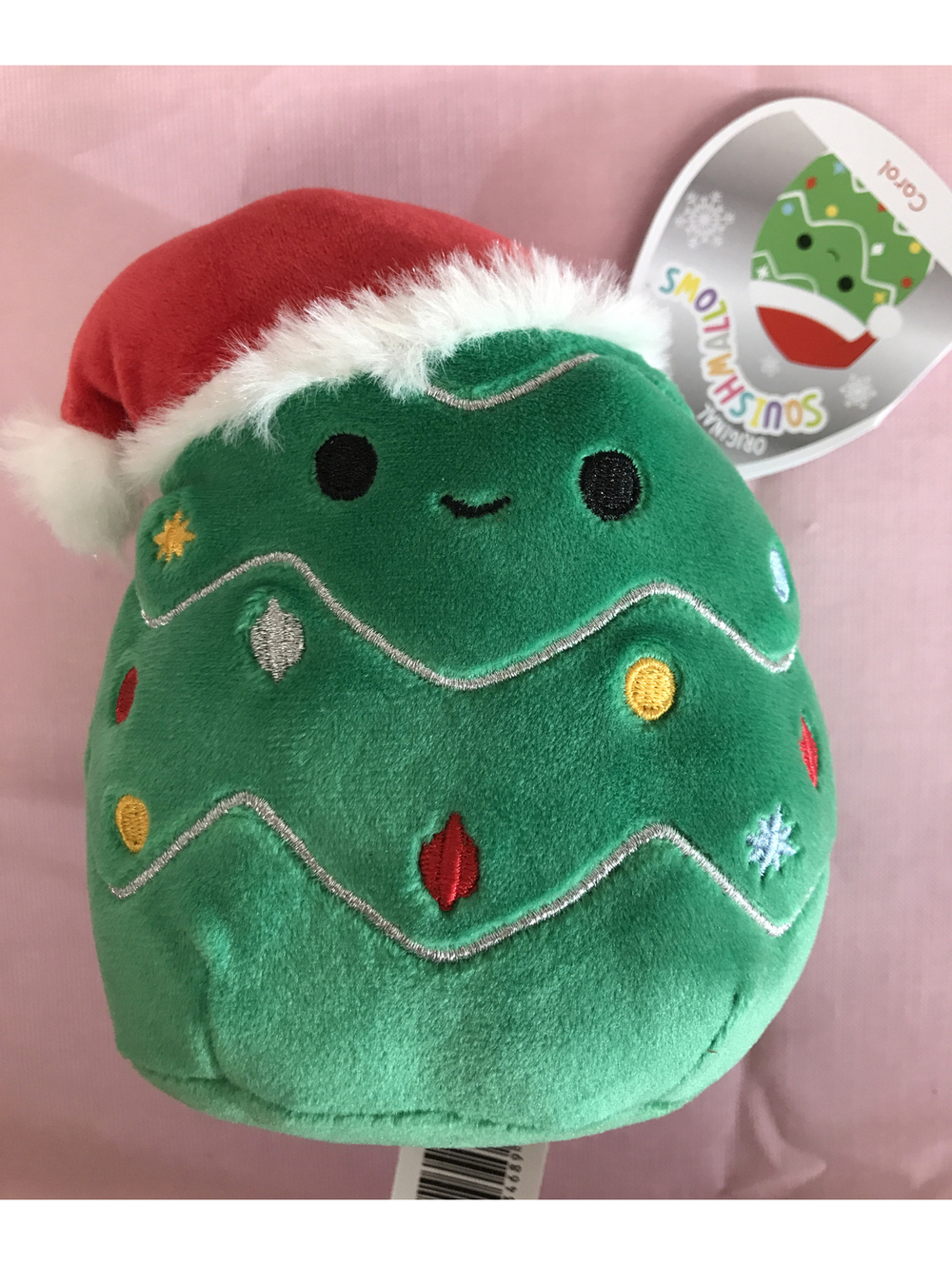 Squishmallow CAROL the Christmas tree in Santa hat. RARE. Plush. 6 Inches. NWT